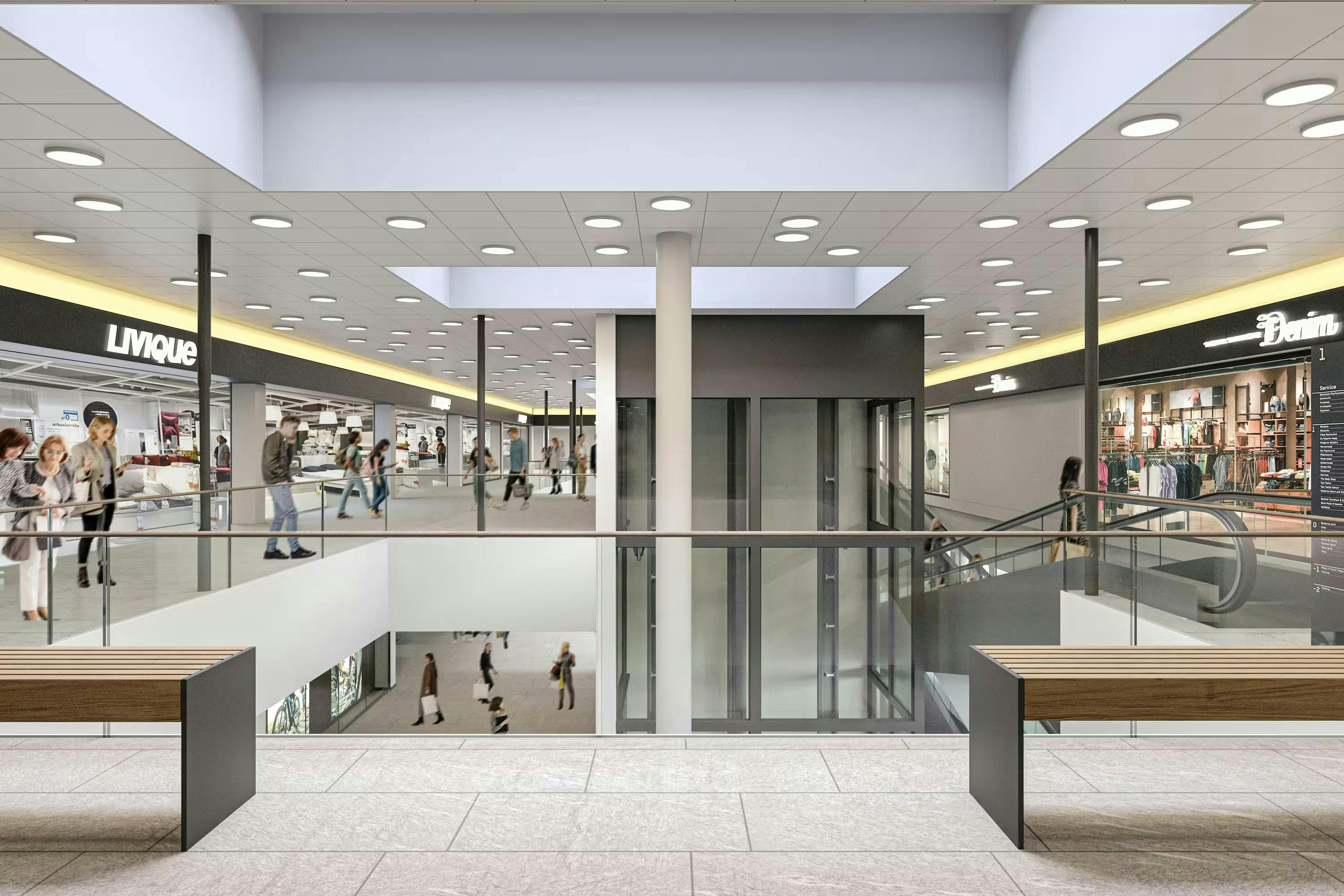 echt3D 3D-Visualisierung Portfolio Innenvisualisierung Halle vom Einkaufszentrum