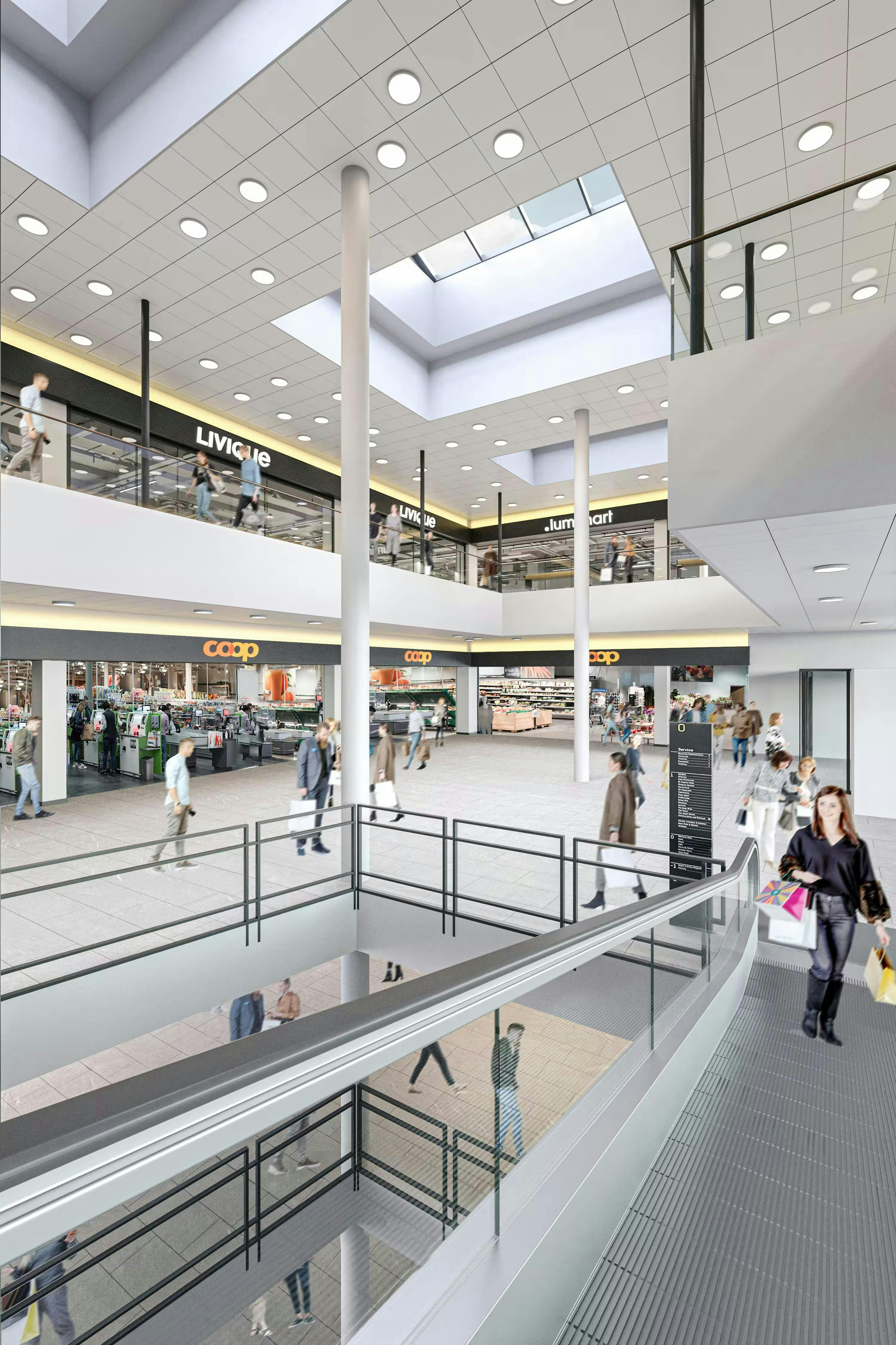 echt3D 3D-Visualisierung Portfolio Innenvisualisierung Halle vom Einkaufszentrum